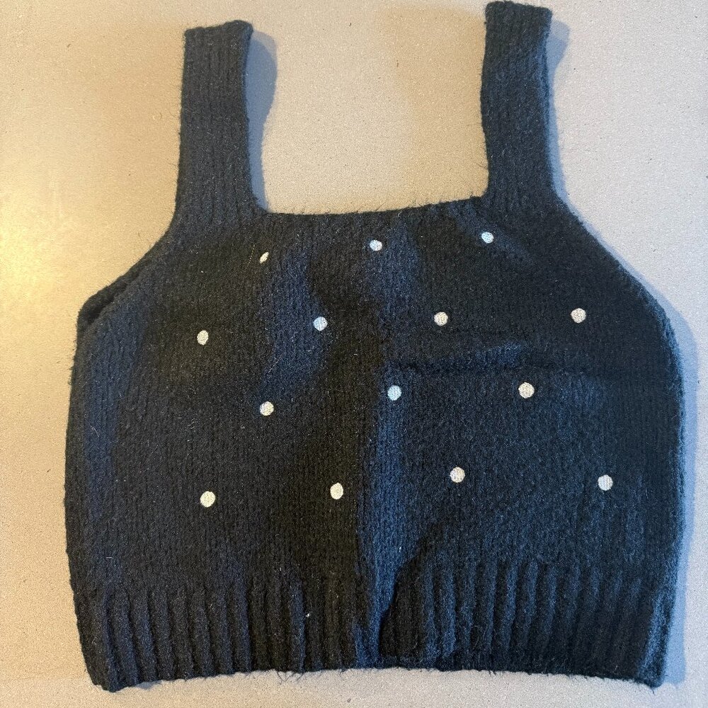 Dot Sweater Tank Top - Like New